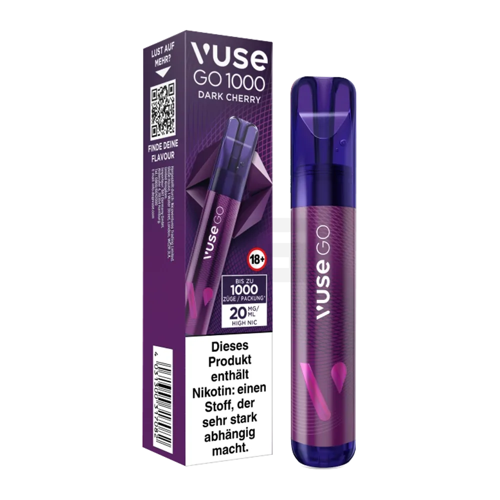 Vuse - Go 1000 - Einweg E-Zigarette - Dark Cherry | Nikotinsalz-Stärke : 20mg