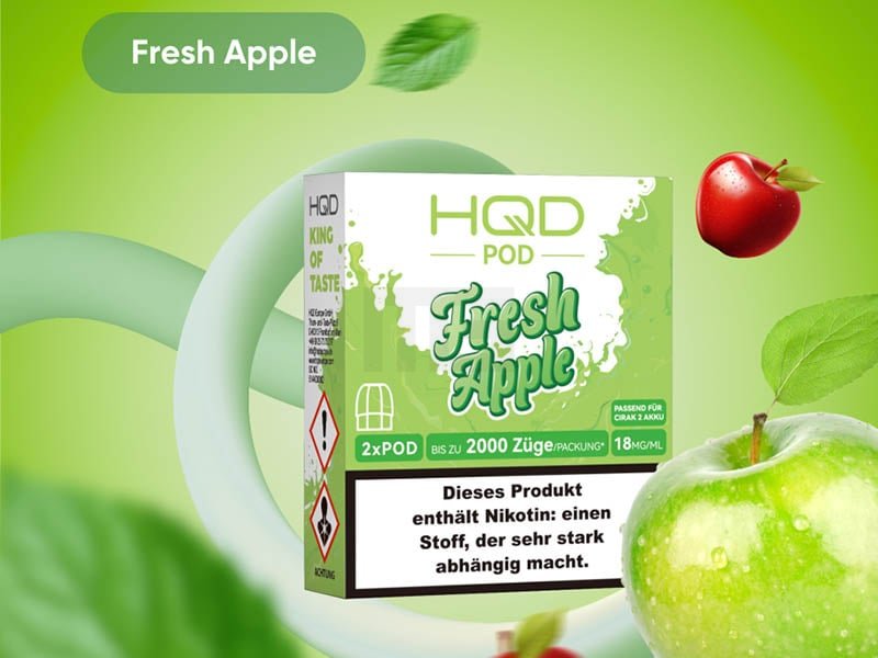HQD - Cirak 2 - Prefilled Pods - Fresh Apple - 18mg - 2ml - 2er Pack