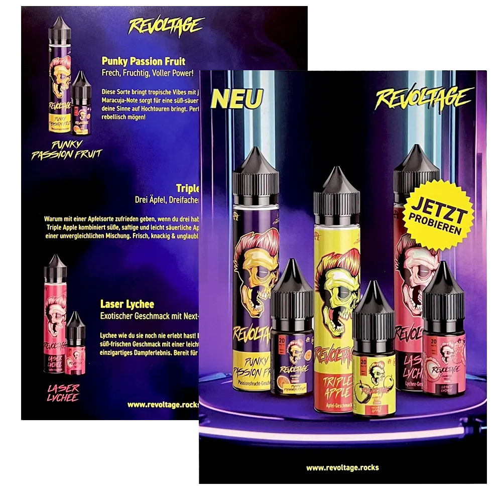 Revoltage - Flyer - Flex - DIN A5 4/4-farbig Revoltage - Flyer - Flex - DIN A5 4/4-farbig