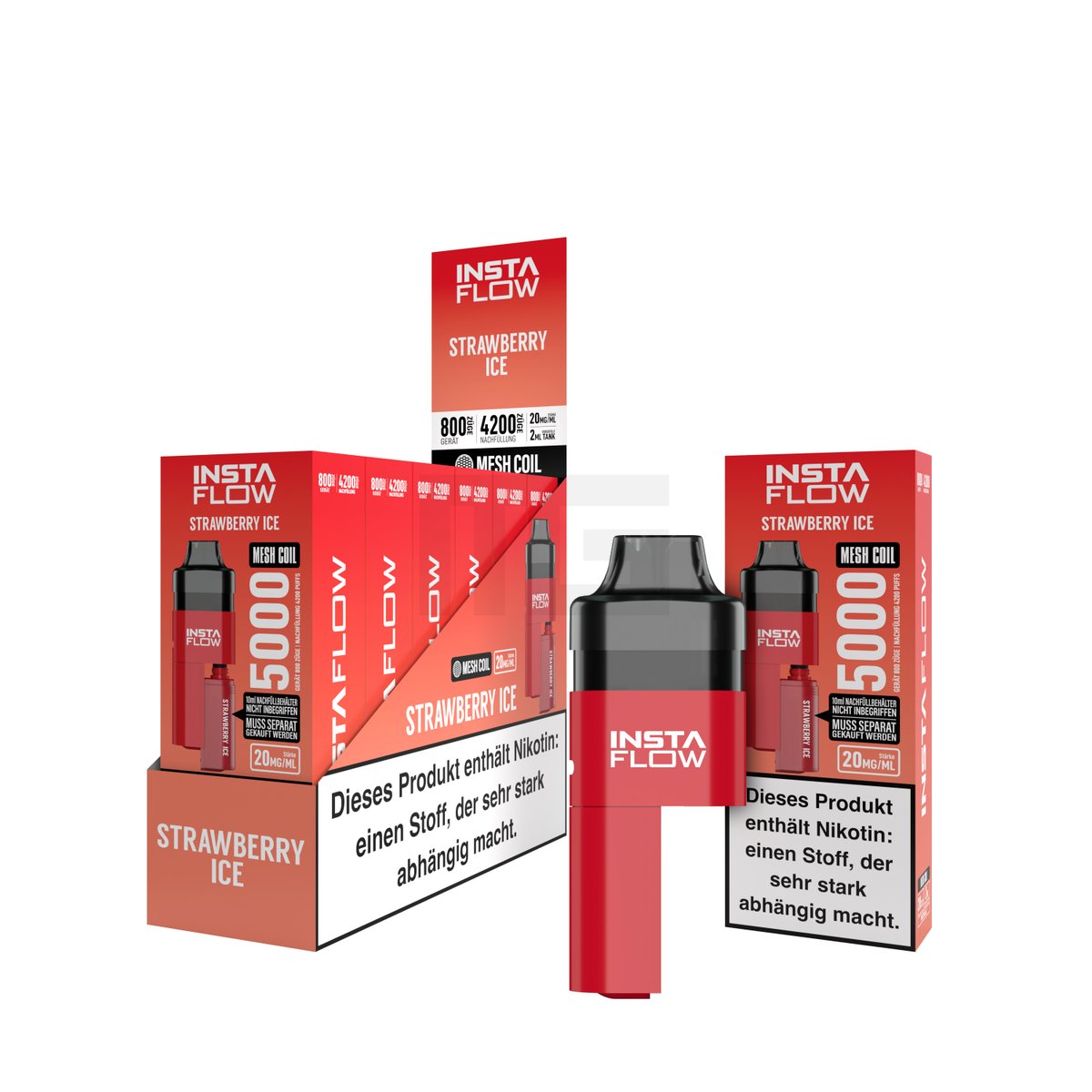 INSTAFLOW 5000 - E-Zigarette - Strawberry Ice - 2ml - 20mg - CP