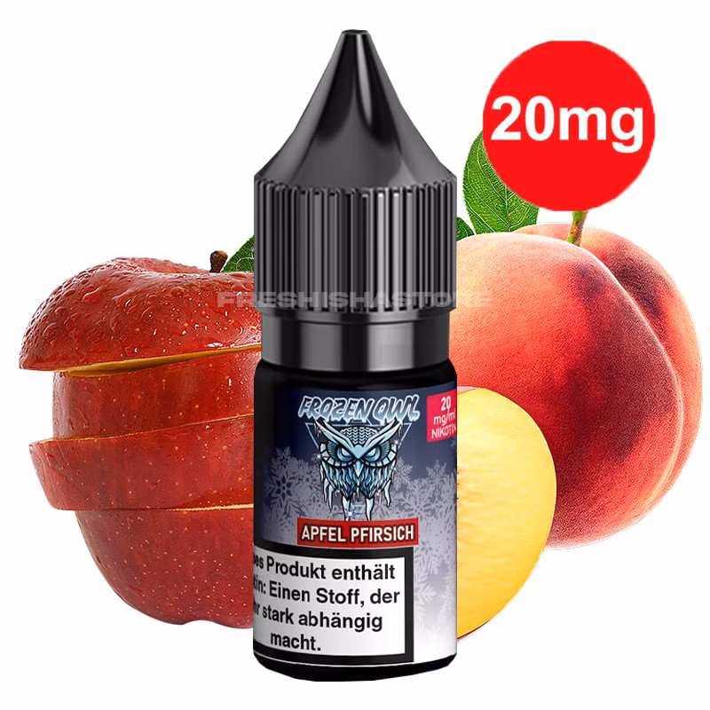 frozen-owl-nicsalt-apfel-pfirsich-20mg Frozen OWL - Apfel Pfirsich - Nikotinsalz Liquid - 10ml - 20mg