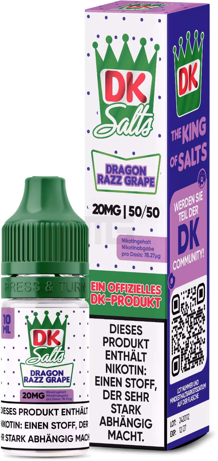 DK Salts - Nikotinsalz-Liquid - 10ml - Dragon Razz Grape - 20mg