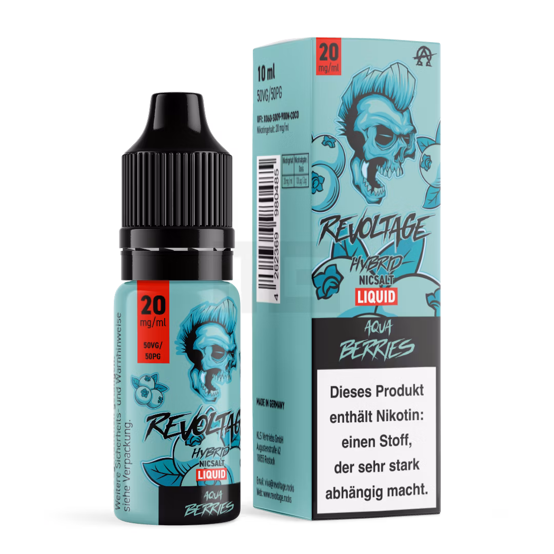 Revoltage - Hybrid Nikotinsalz Liquid - 10ml - Aqua Berries - 20mg Revoltage - Hybrid Nikotinsalz Liquid - 10ml - Aqua Berries - 20mg