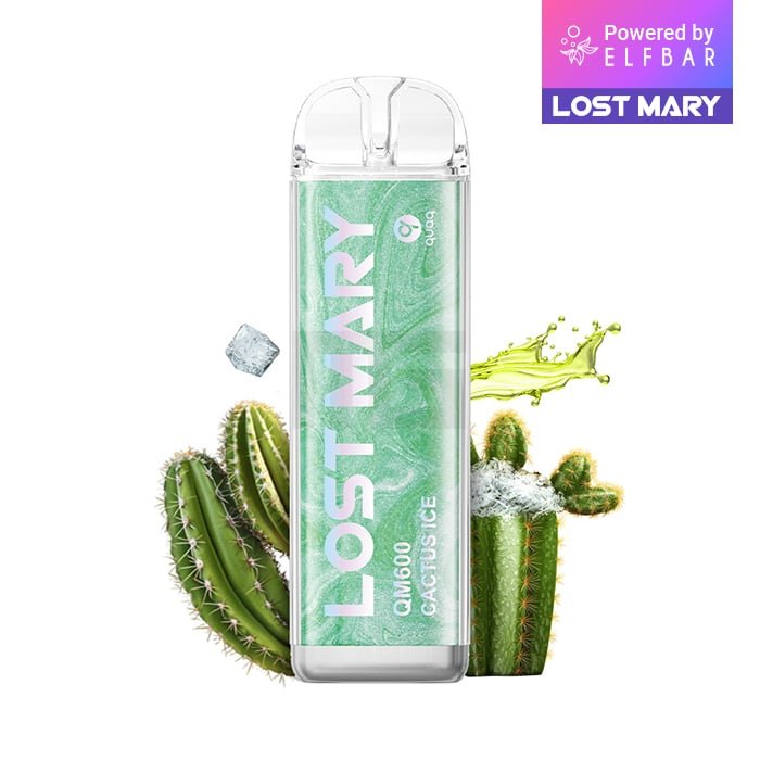Lost Mary - QM600 - Einweg E-Zigarette - Cactus Ice | Nikotinsalz-Stärke : 20mg | Paketgröße : 1er Packung