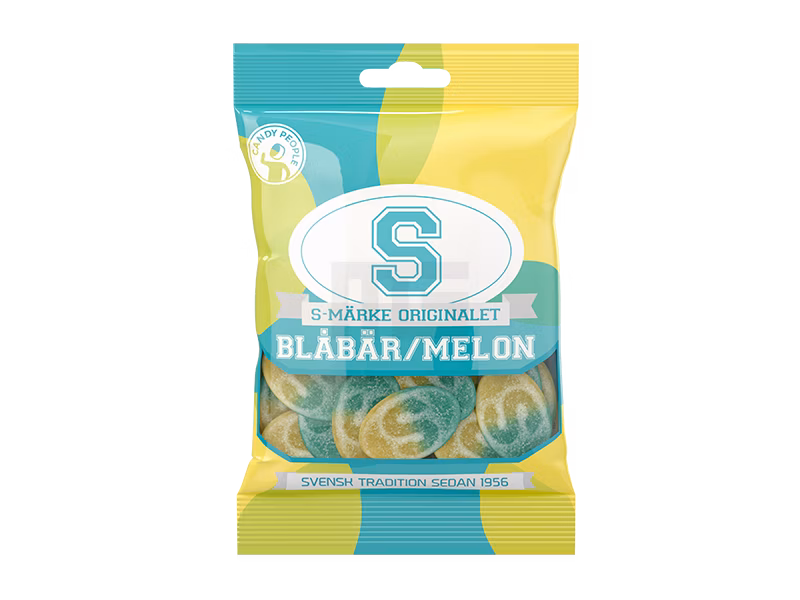 Candy People - S-Märke - Saure Fruchtgummis - Blaubeer-Melone - 80g