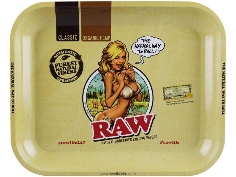 RAW - Rolling Tray - Drehunterlage Metall - Girl - 34 x 27,5