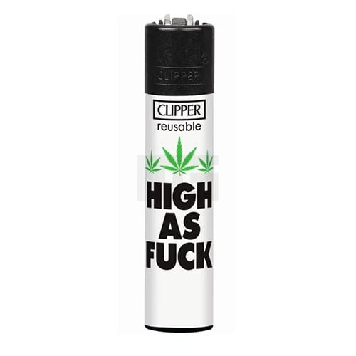 clipper-feuerzeug-weed-slogan-2v4-wiederverwendbar Clipper - Feuerzeug - Weed Slogan - 2v4 High AF - wiederverwendbar