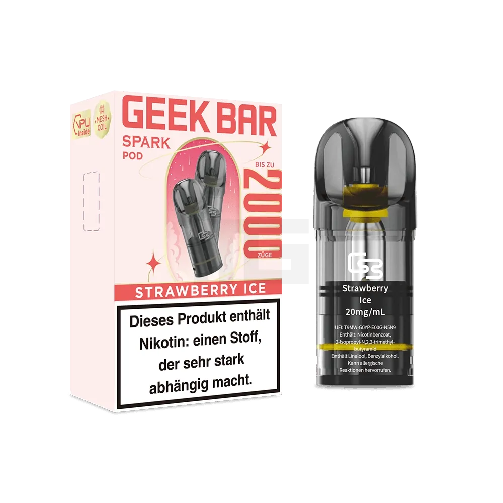 Geek Bar Spark Prefilled Pods Strawberry Ice 20mg 2ml Geek Bar Spark Prefilled Pods Strawberry Ice 20mg 2ml