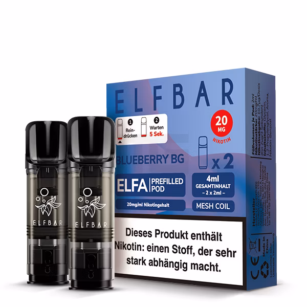 Elfbar - ELFA - Prefilled Pod - 2ml - 2er Pack - Blueberry BG