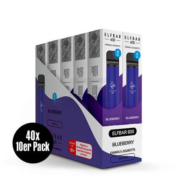 Nikotinfrei - Elfbar - 600 Einweg E-Zigarette - Blueberry - 0mg Nikotinfrei - Elfbar - 600 Einweg E-Zigarette - Blueberry - 0mg