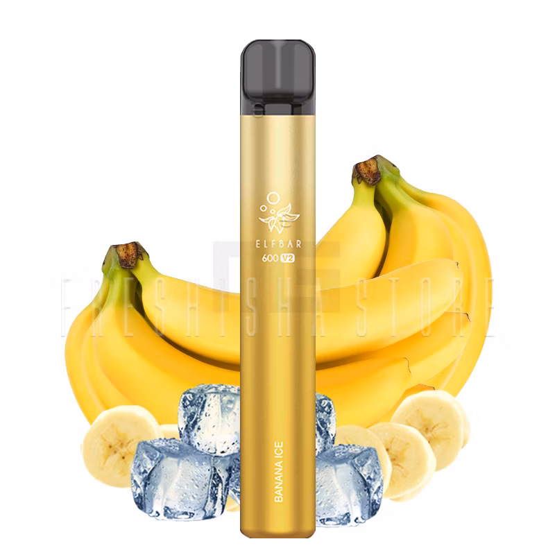 Elf Bar 600 V2 - Einweg E-Zigarette - Banana Ice - 20mg, Banane, Essen, Obst, Produzieren, Flasche