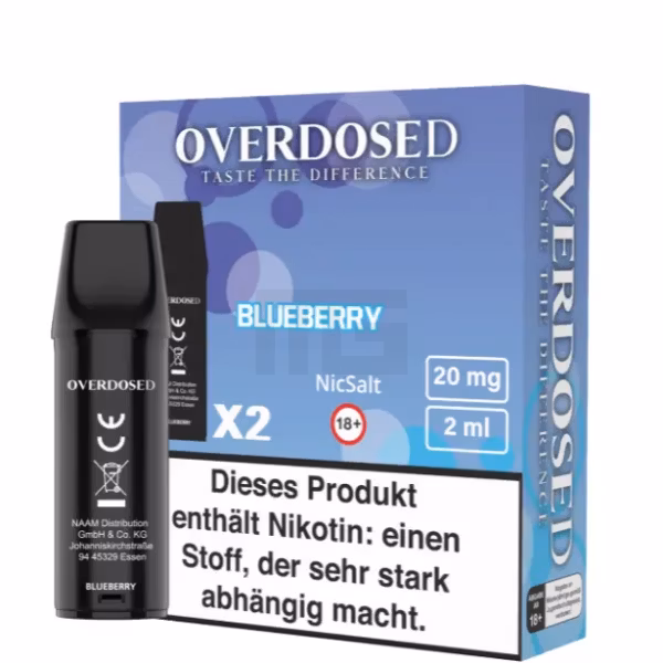 overdosed-prefilled-pod-blueberry-2ml-2er-pack Overdosed - Prefilled Pod - Blueberry - 2ml - 2er Pack