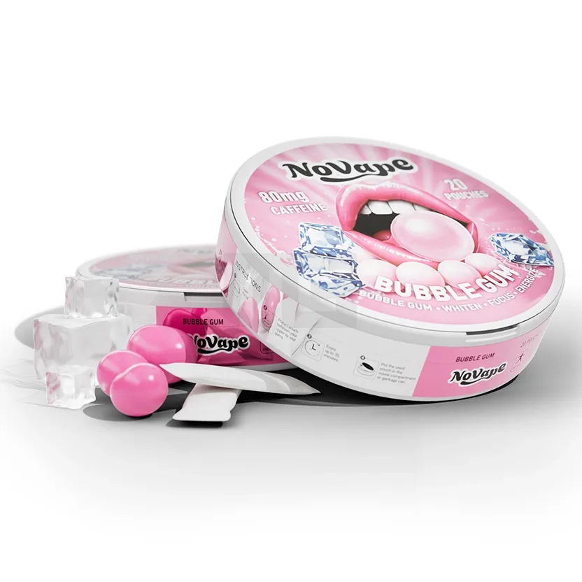 NoVape - Koffein Pouches - Bubble Gum - 80mg - 20 Stück