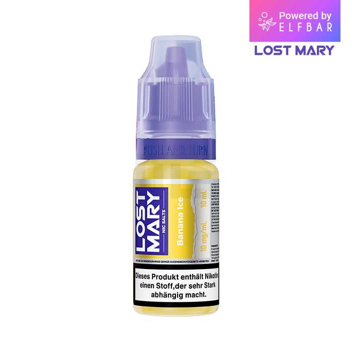 Lost Mary Nikotinsalz-Liquid - Banana Ice | Nikotinsalz-Stärke : 10mg Lost Mary Nikotinsalz-Liquid - Banana Ice | Nikotinsalz-Stärke : 10mg