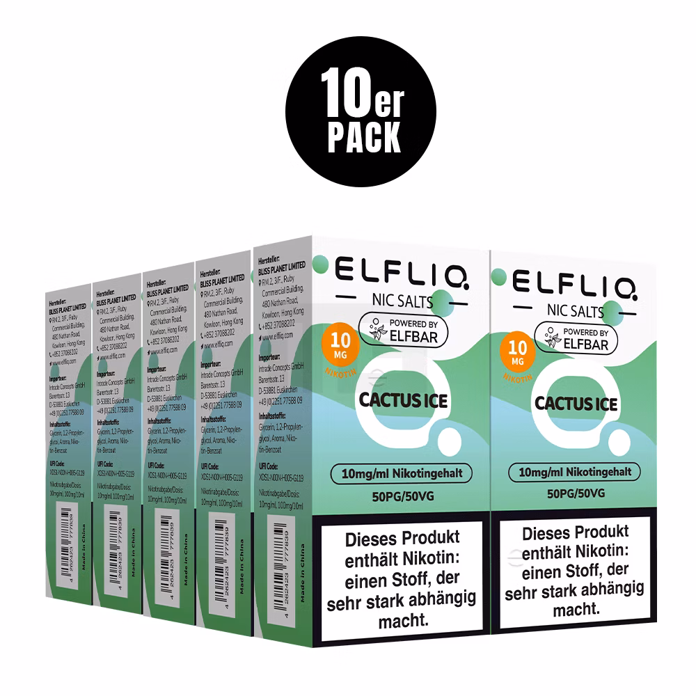 Elfbar - ElfLiq - 10ml - Cactus Ice | Nikotinsalz-Stärke : 10mg