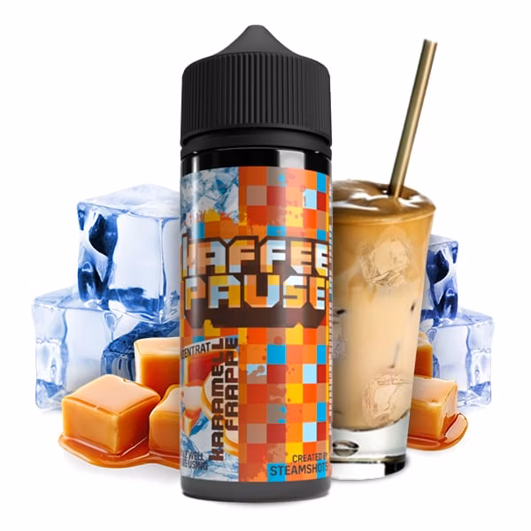kaffeepause-karamell-frappe-ice-aroma KAFFEEPAUSE by Steamshots - Karamell Frappe Ice - Aroma - 10ml
