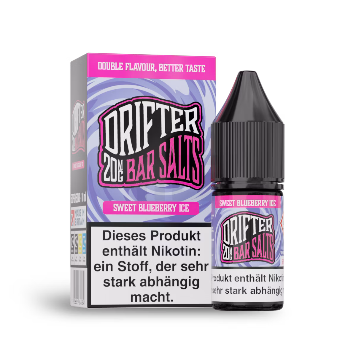 Drifter - Nikotinsalzliquid - 10ml - Sweet Blueberry Ice | Nikotinsalz-Stärke : 20mg Drifter - Nikotinsalzliquid - 10ml - Sweet Blueberry Ice | Nikotinsalz-Stärke : 20mg