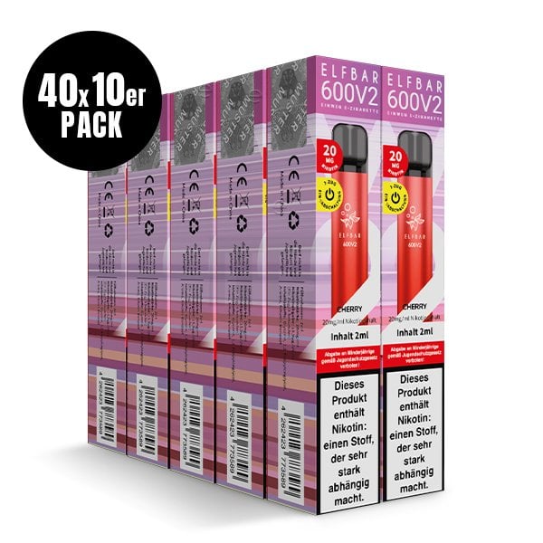 Elf Bar 600 V2 - Einweg E-Zigarette - Cherry - 20mg