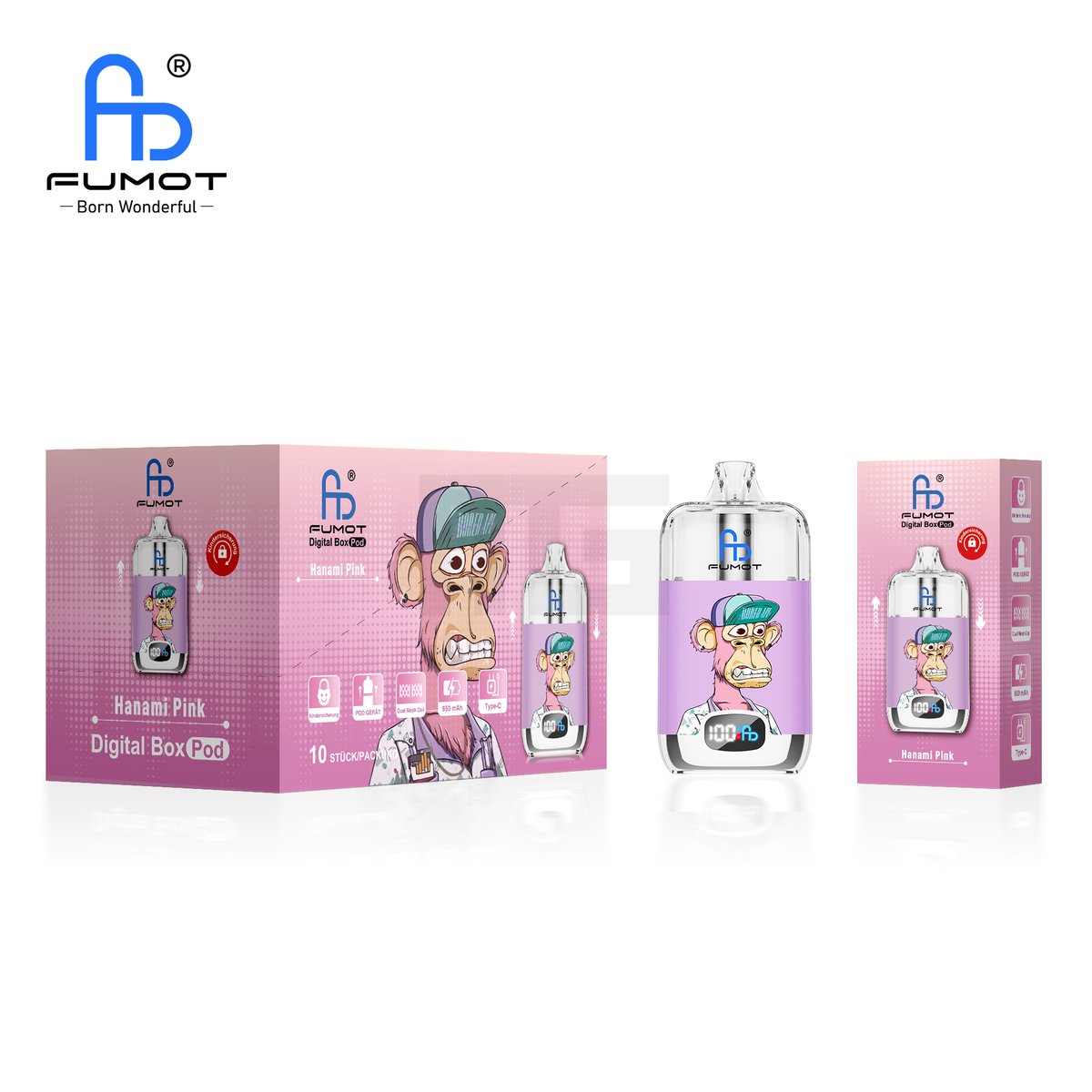 RandM - Tornado Box - 12000 - Pod Kit - Hanami Pink