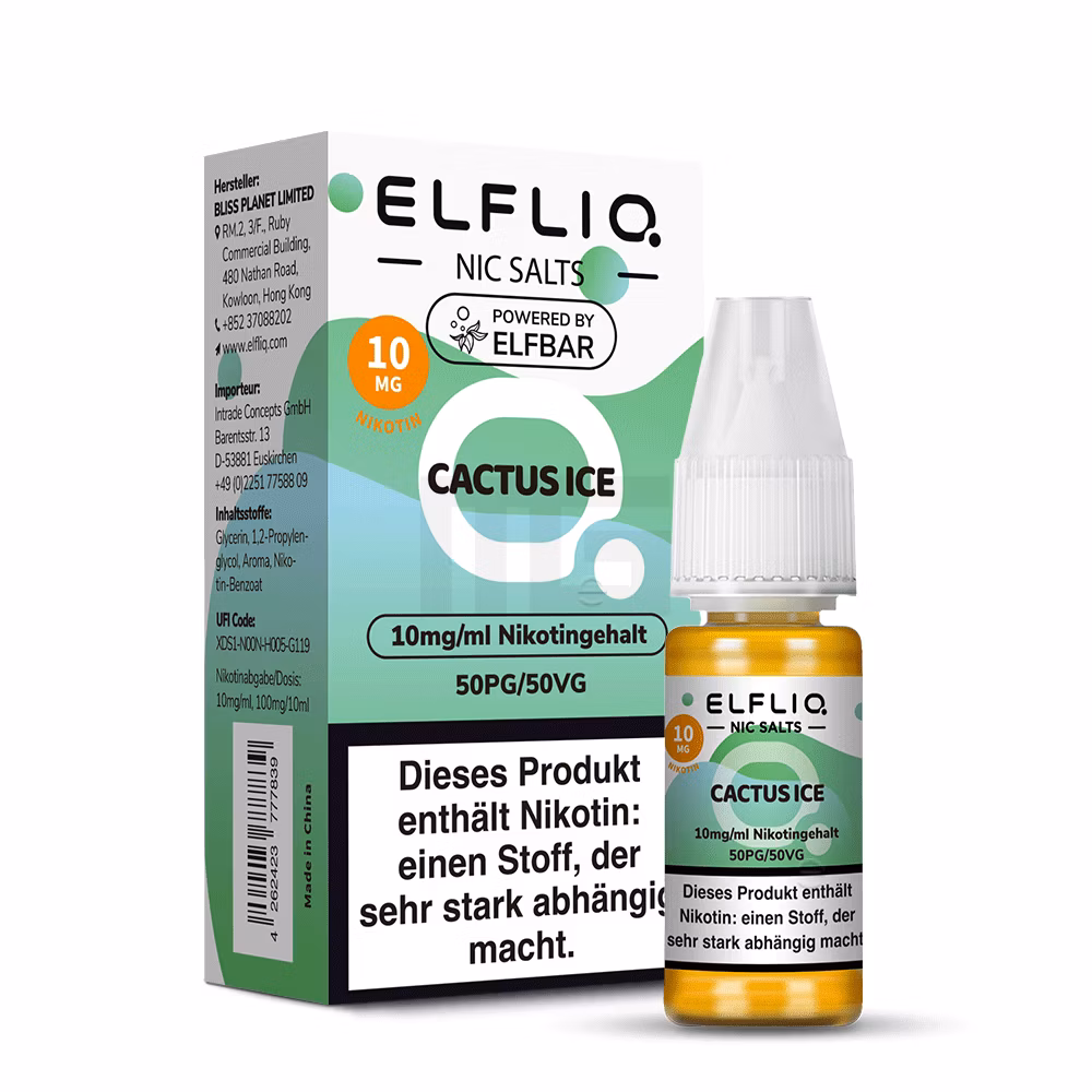 Elfbar - ElfLiq - 10ml - Cactus Ice | Nikotinsalz-Stärke : 10mg