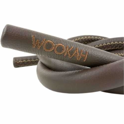 wookah-shisha-schlauch-leder-braun-schriftzug shisha-zubehör-wookah-schlauch-leder-braun-freshisha-store