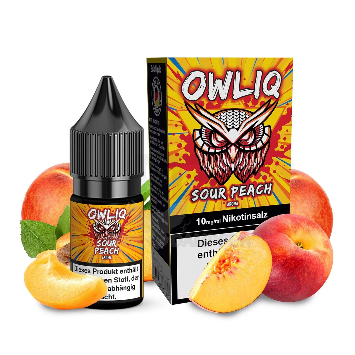 OWLIQ - Sour Peach - Nikotinsalz Liquid - 10ml - 10mg OWLIQ - Sour Peach - Nikotinsalz Liquid - 10ml - 10mg