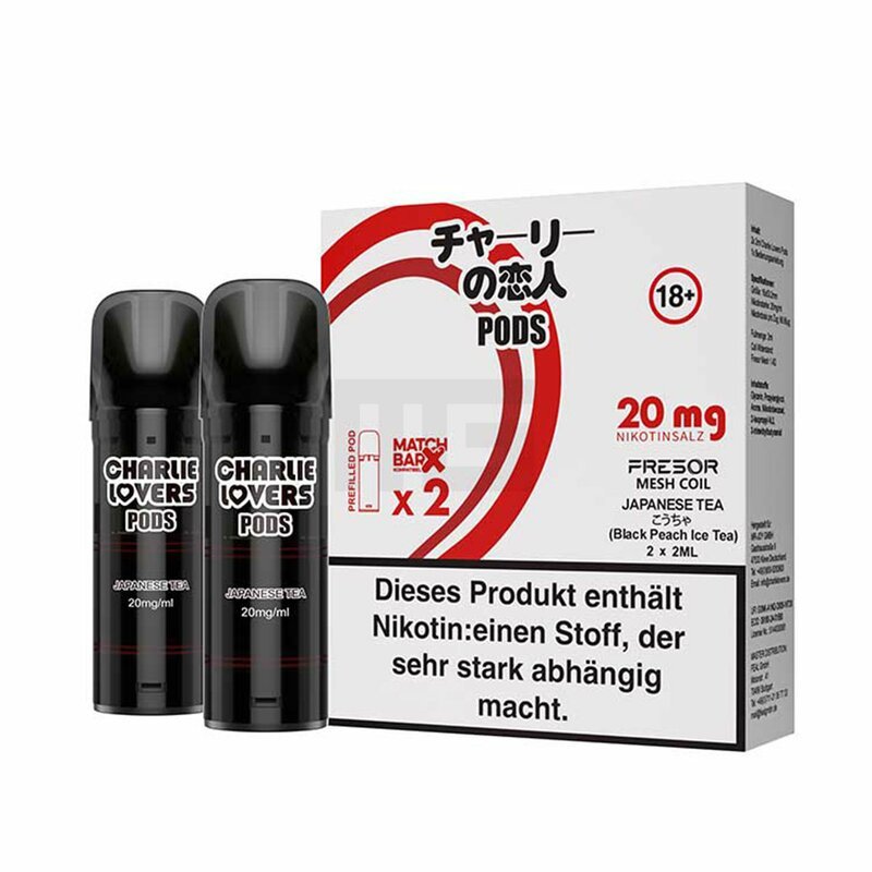 Charlie Lovers - Prefilled Pods - 2ml - 2er Pack - Japanese Tea 20mg Charlie Lovers - Prefilled Pods - 2ml - 2er Pack - Japanese Tea 20mg