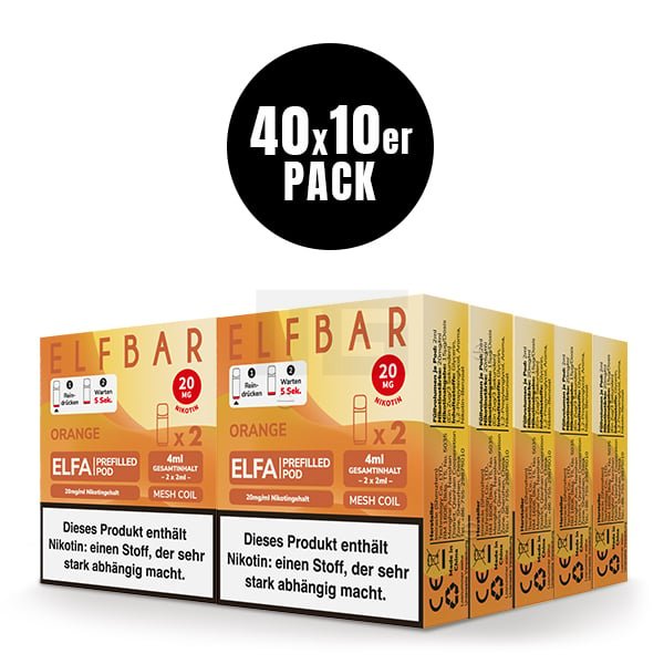 Elfbar - ELFA - Prefilled Pod - 2ml - 2er Pack - Orange