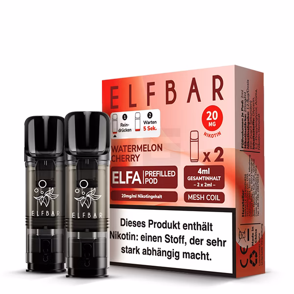 Elfbar - ELFA - Prefilled Pod - 2ml - 2er Pack - Watermelon Cherry