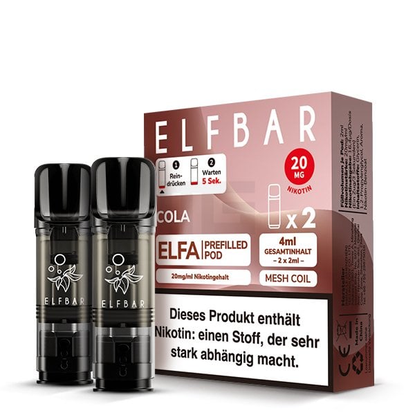 Elfbar - ELFA - Prefilled Pod - 2ml - 2er Pack - Cola