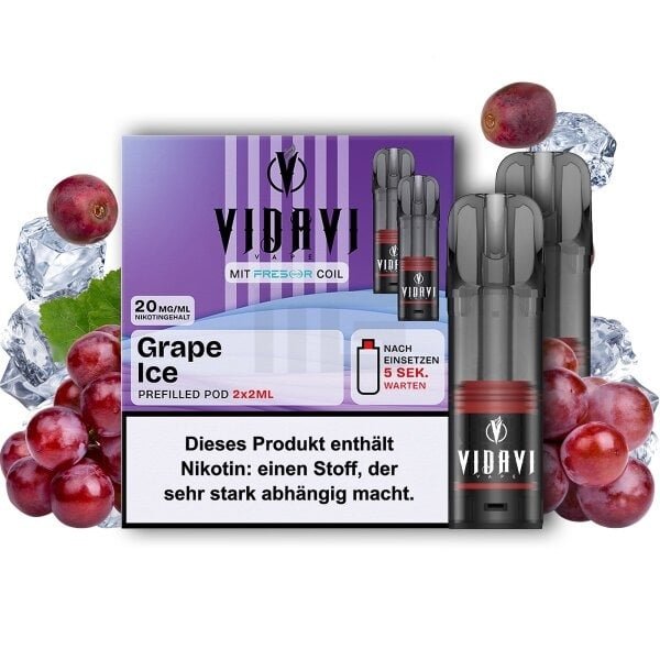 VIDAVI - Prefilled Pod - 2ml - 2er Pack - Grape Ice VIDAVI - Prefilled Pod - 2ml - 2er Pack - Grape Ice