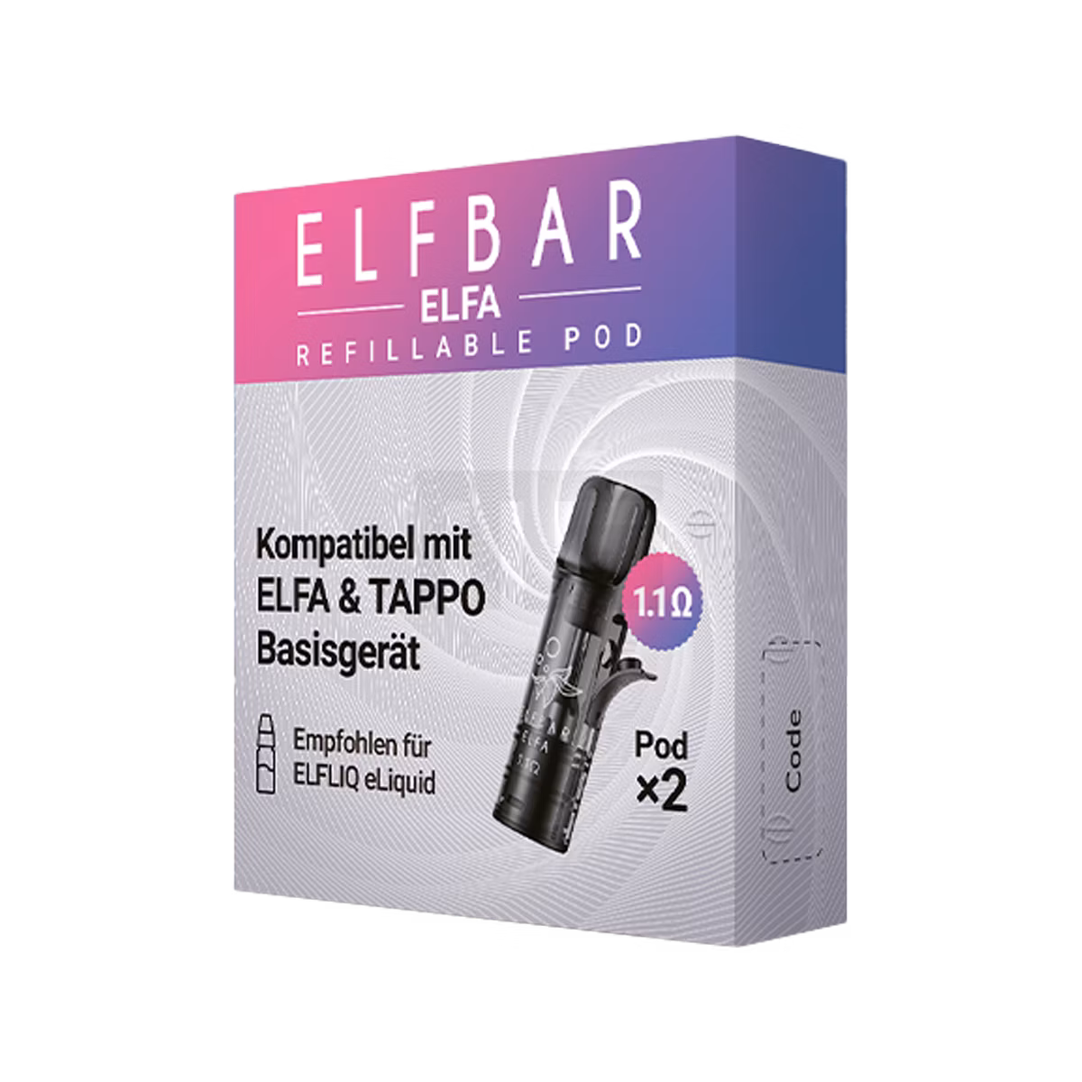 Elfbar - ELFA - Leerpods - 2ml - 2er Paket - 1.1 Ohm