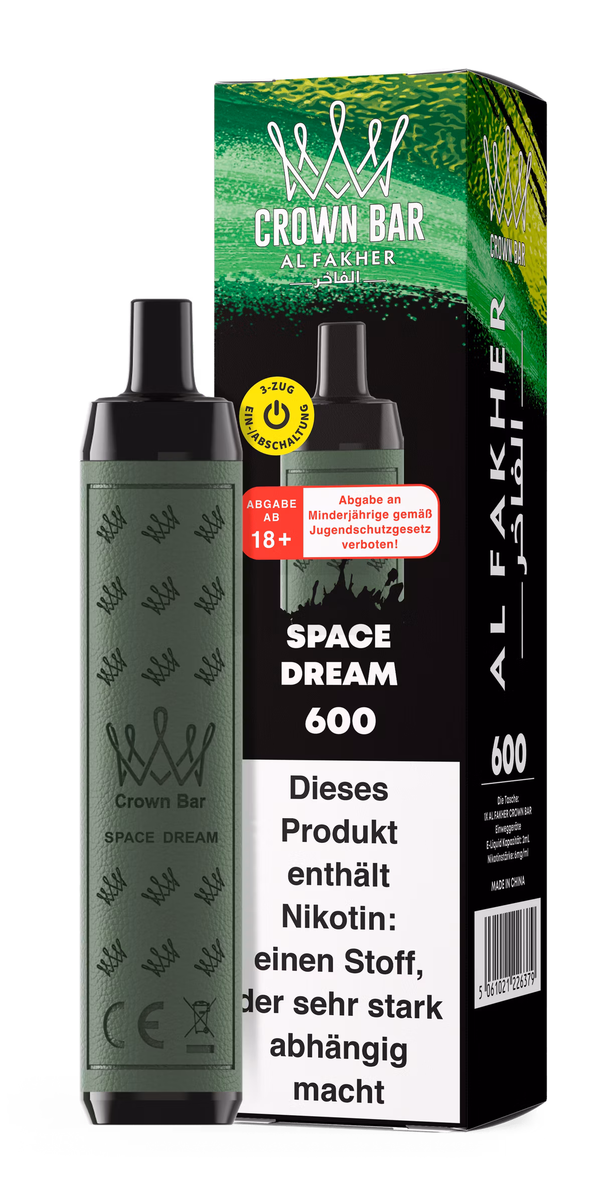 Al Fakher - Crown Bar - Einweg E-Zigarette - 2ml - 20mg - CP - Space Dream