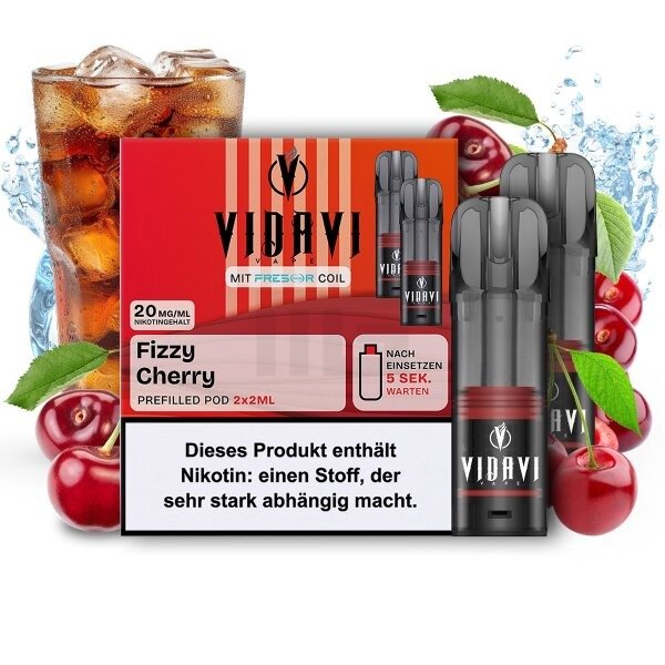 VIDAVI - Prefilled Pod - 2ml - 2er Pack - Fizzy Cherry VIDAVI - Prefilled Pod - 2ml - 2er Pack - Fizzy Cherry