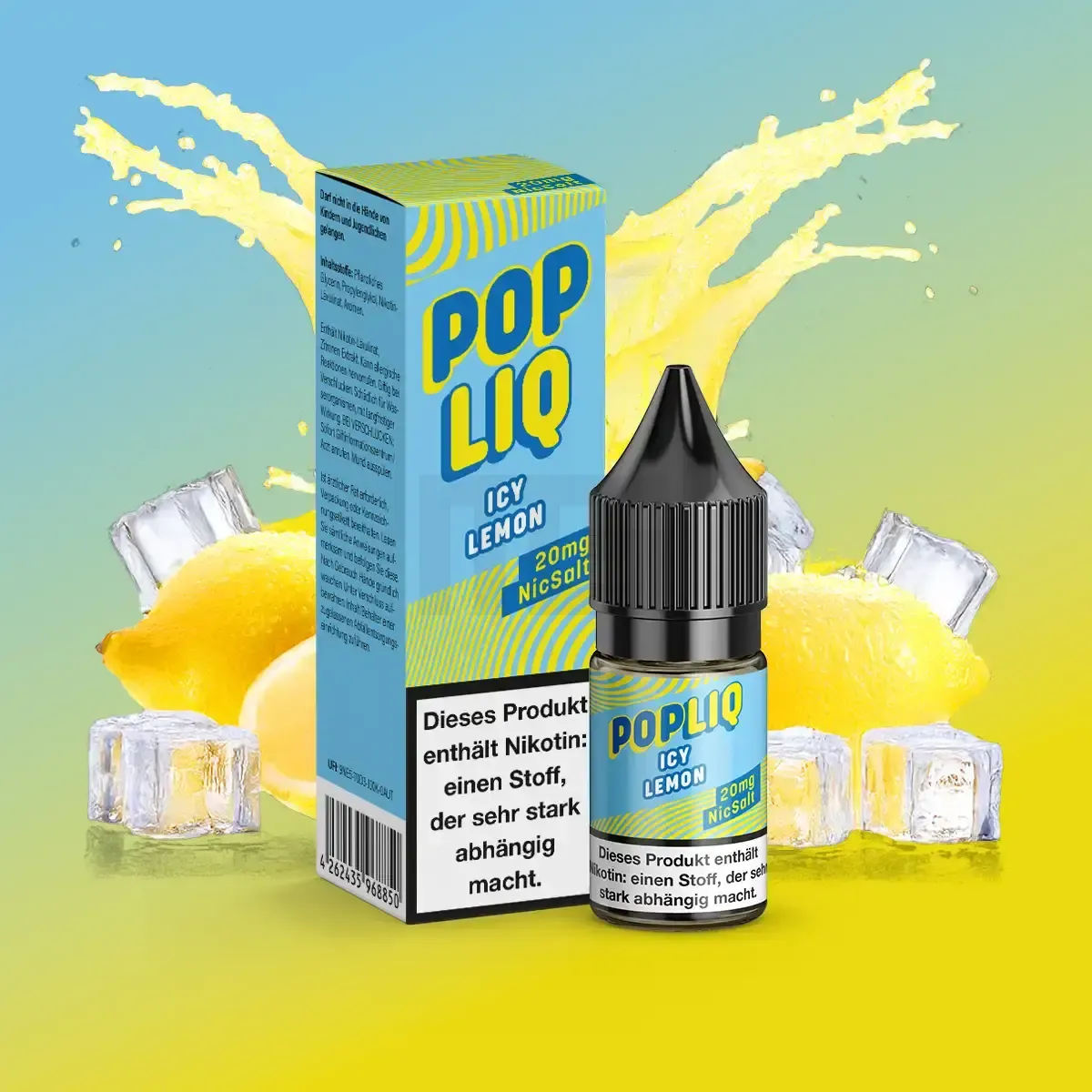PopLiq Nikotinsalz-Liquid Icy Lemon 10ml 20mg