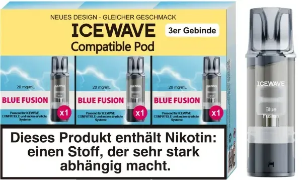 ICEWAVE - Prefilled Pod - 2ml - 3er Pack - Blue Fusion