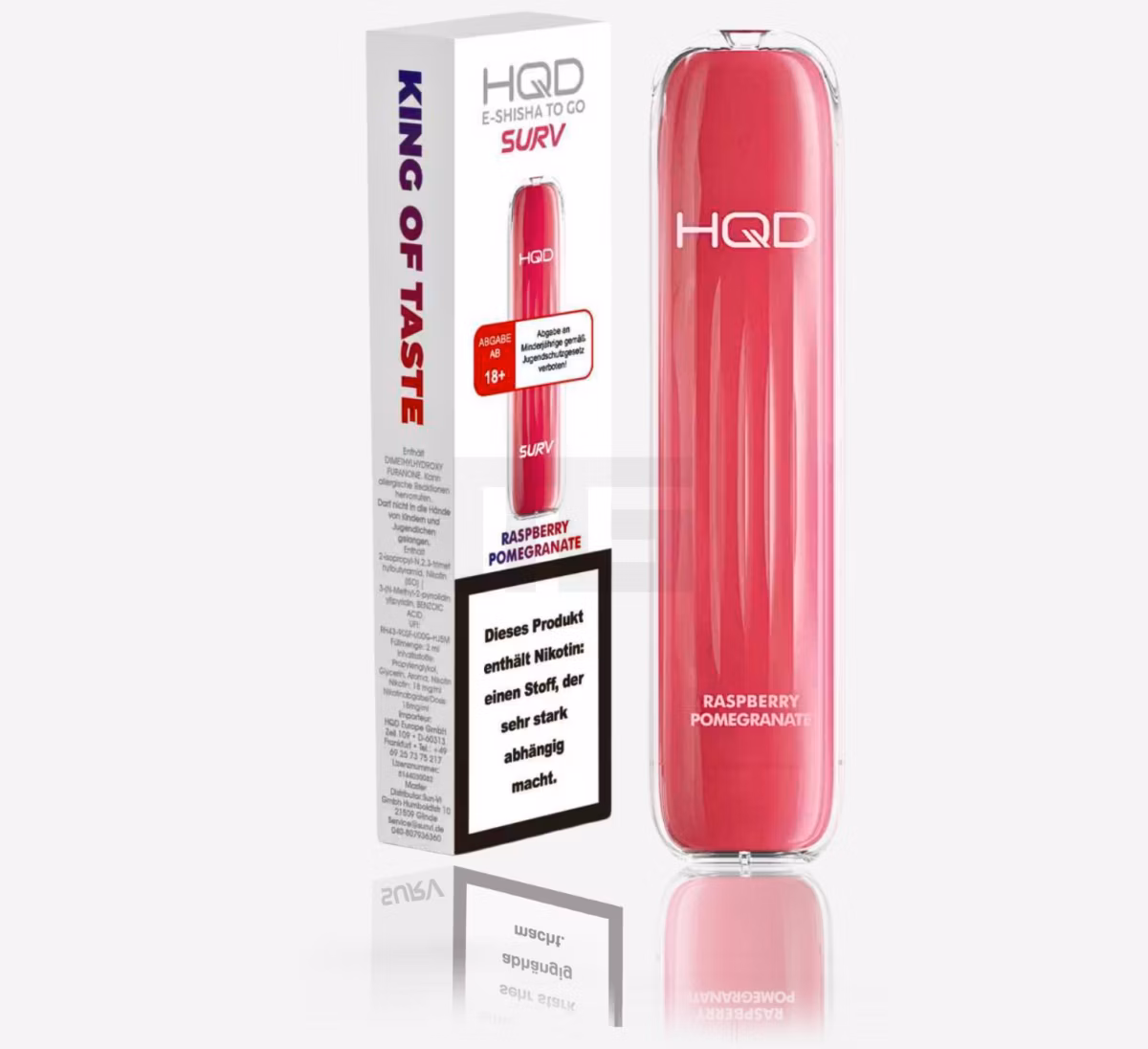 HQD - SURV - Einweg E-Zigarette - Raspberry Pomegranate - 20mg HQD - SURV - Einweg E-Zigarette - Raspberry Pomegranate - 20mg