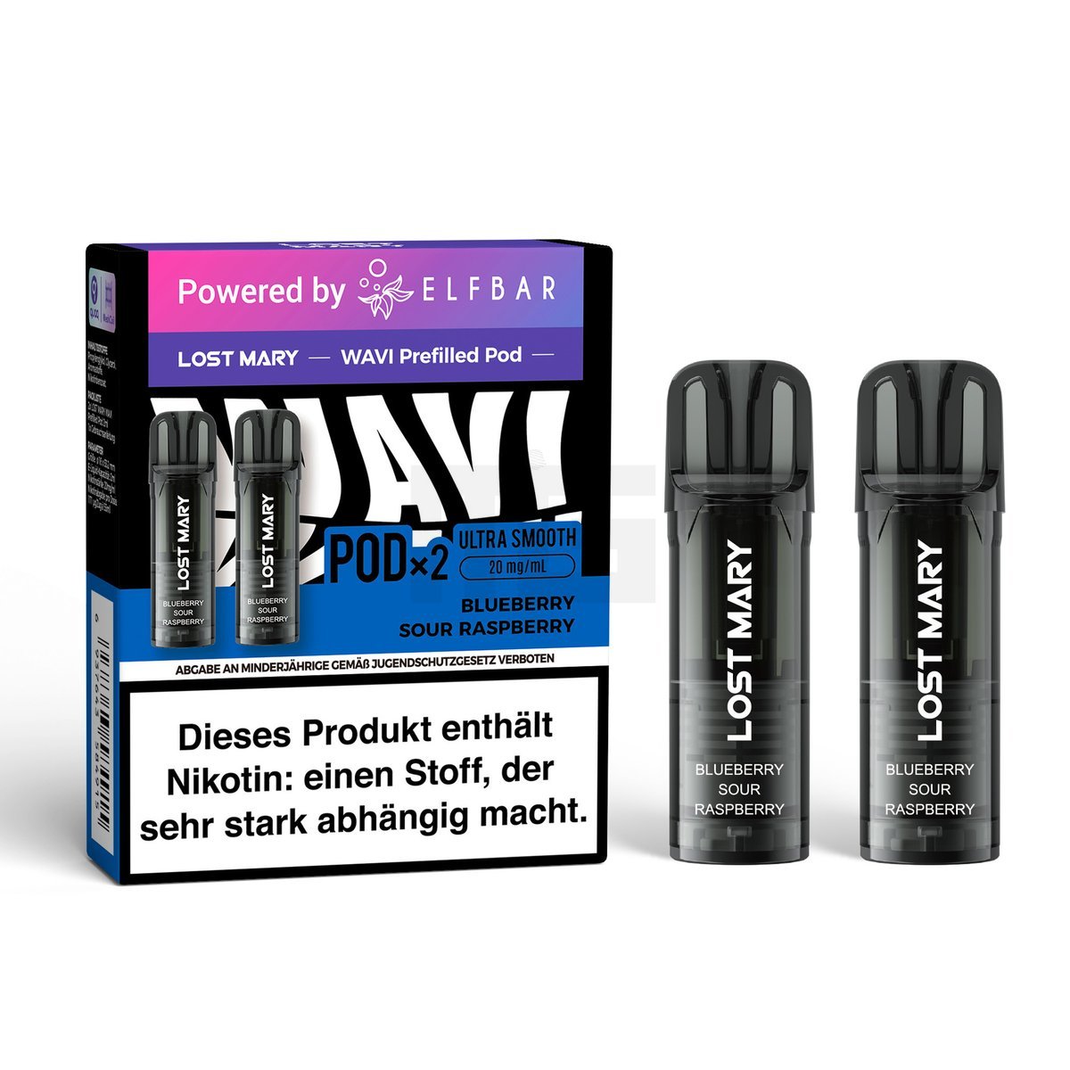 Lost Mary - Wavi - Prefilled Pods - Blueberry Sour Raspberry - 20mg