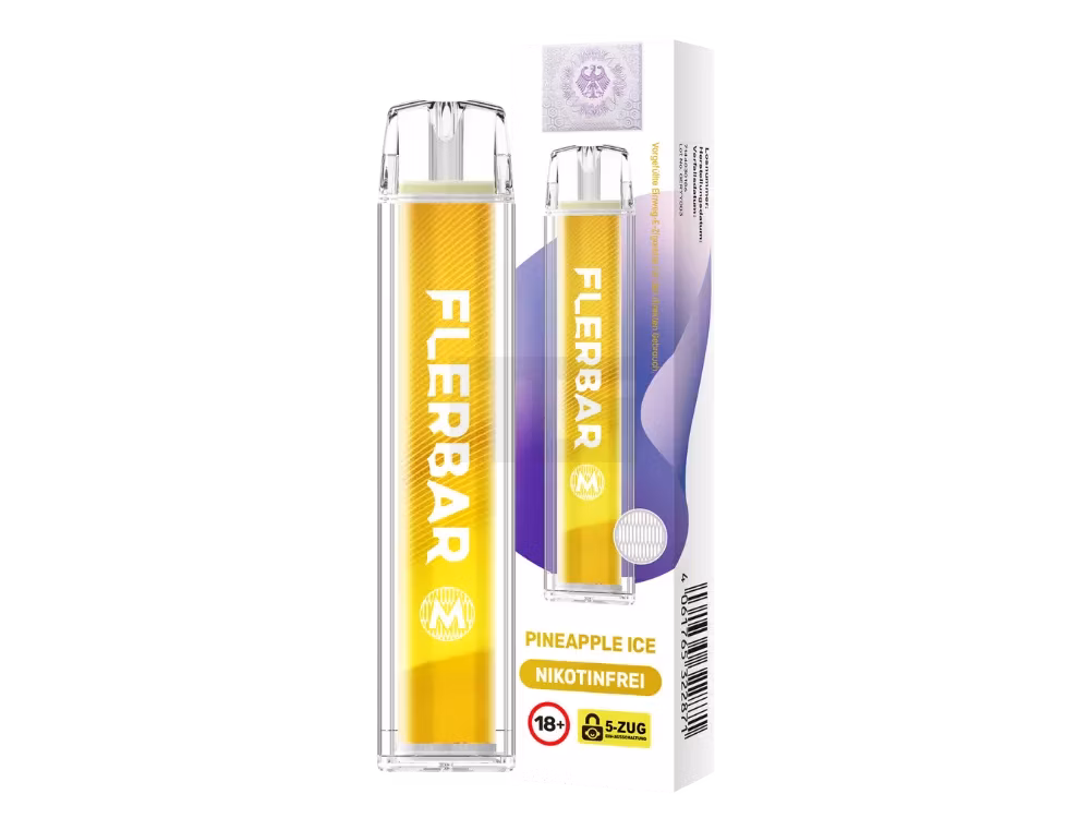 Nikotinfrei - Flerbar - Einweg E-Zigarette - Pineapple Ice - 0mg - CP  Nikotinfrei - Flerbar - Einweg E-Zigarette - Pineapple Ice - 0mg - CP