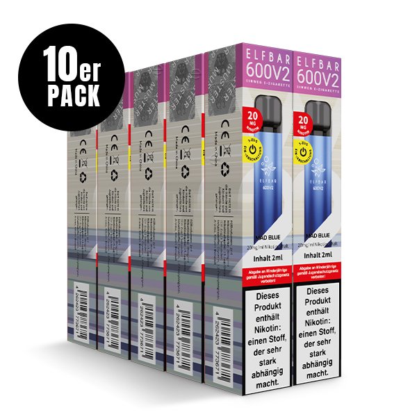 Elf Bar 600 V2 - Einweg E-Zigarette - Mad Blue - 20mg