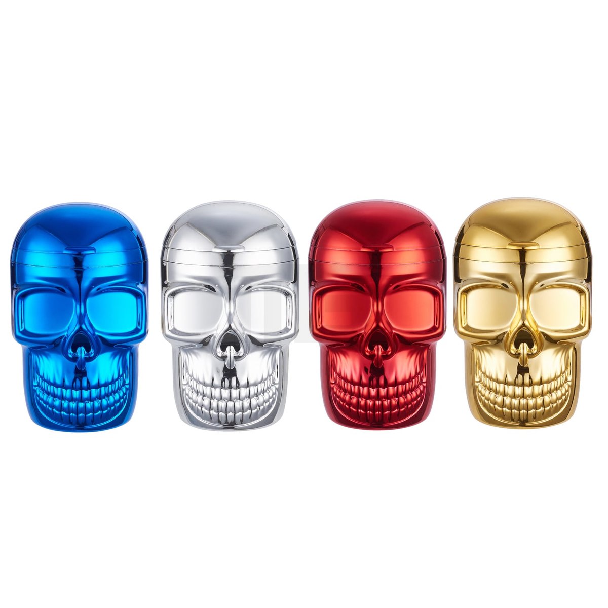 CHAMP HIGH - Skull Aschenbecher mit LED - 12 cm - Silver