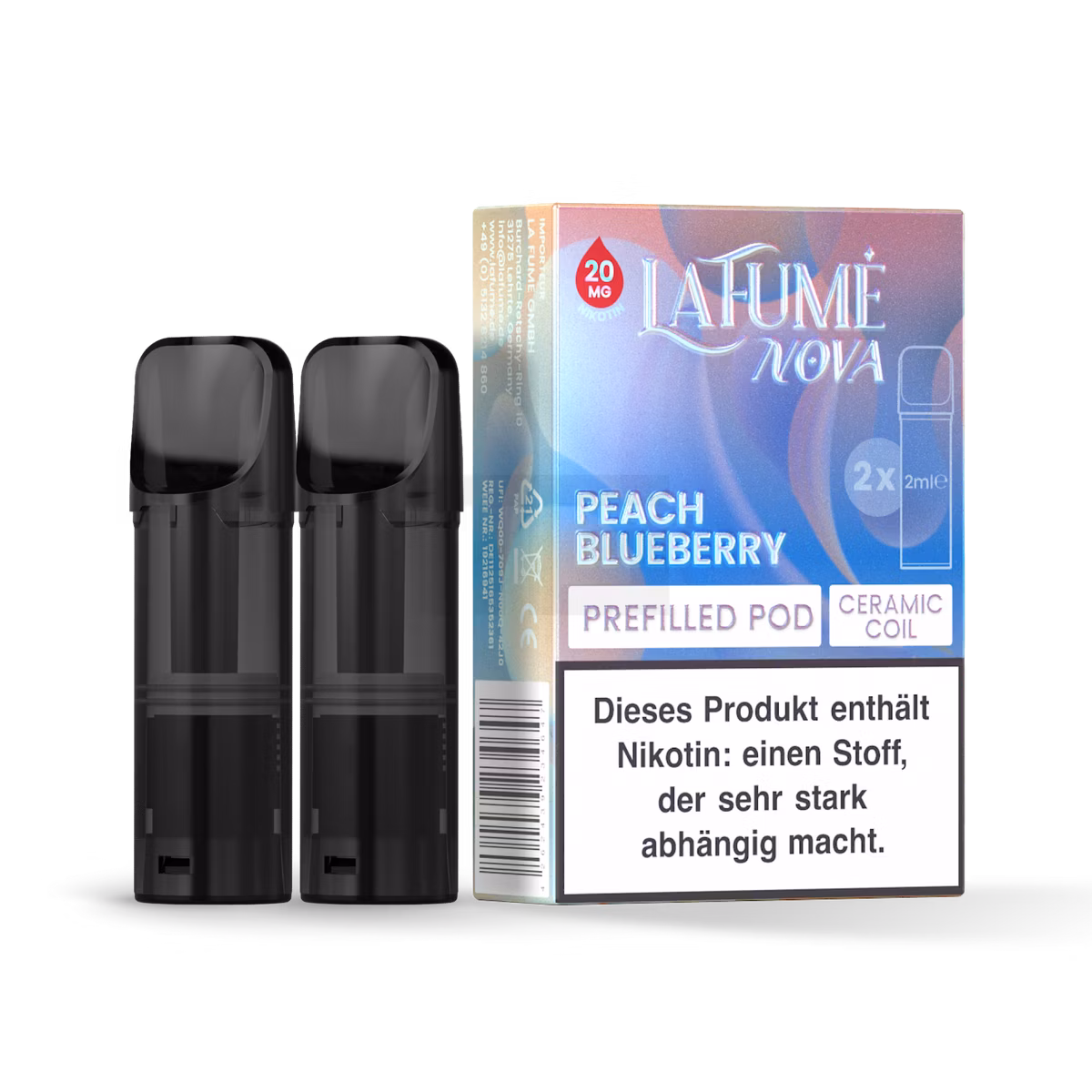 La Fume Nova - Prefilled Pods - 20mg - Peach Blueberry