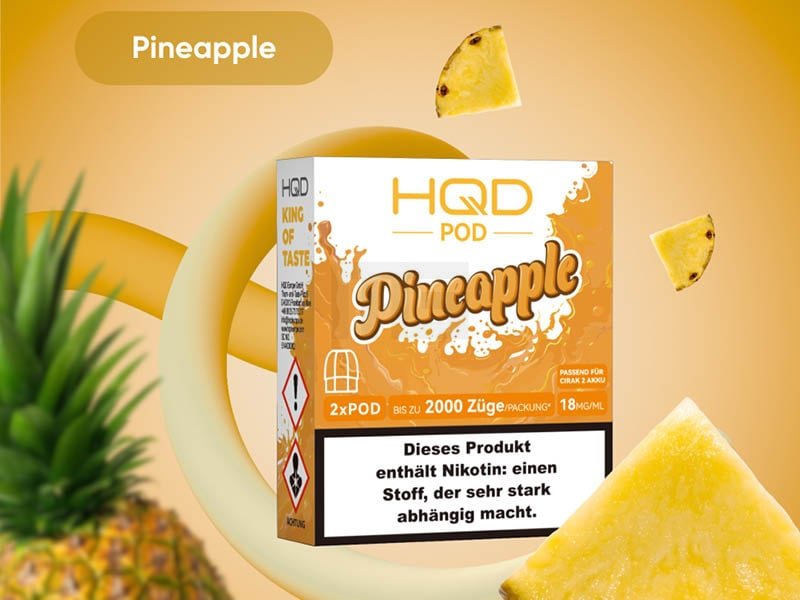 HQD - Cirak 2 - Prefilled Pods - Pineapple - 18mg - 2ml - 2er Pack