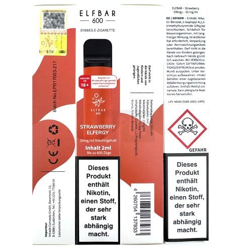 Elf Bar 600 - Strawberry Elfergy