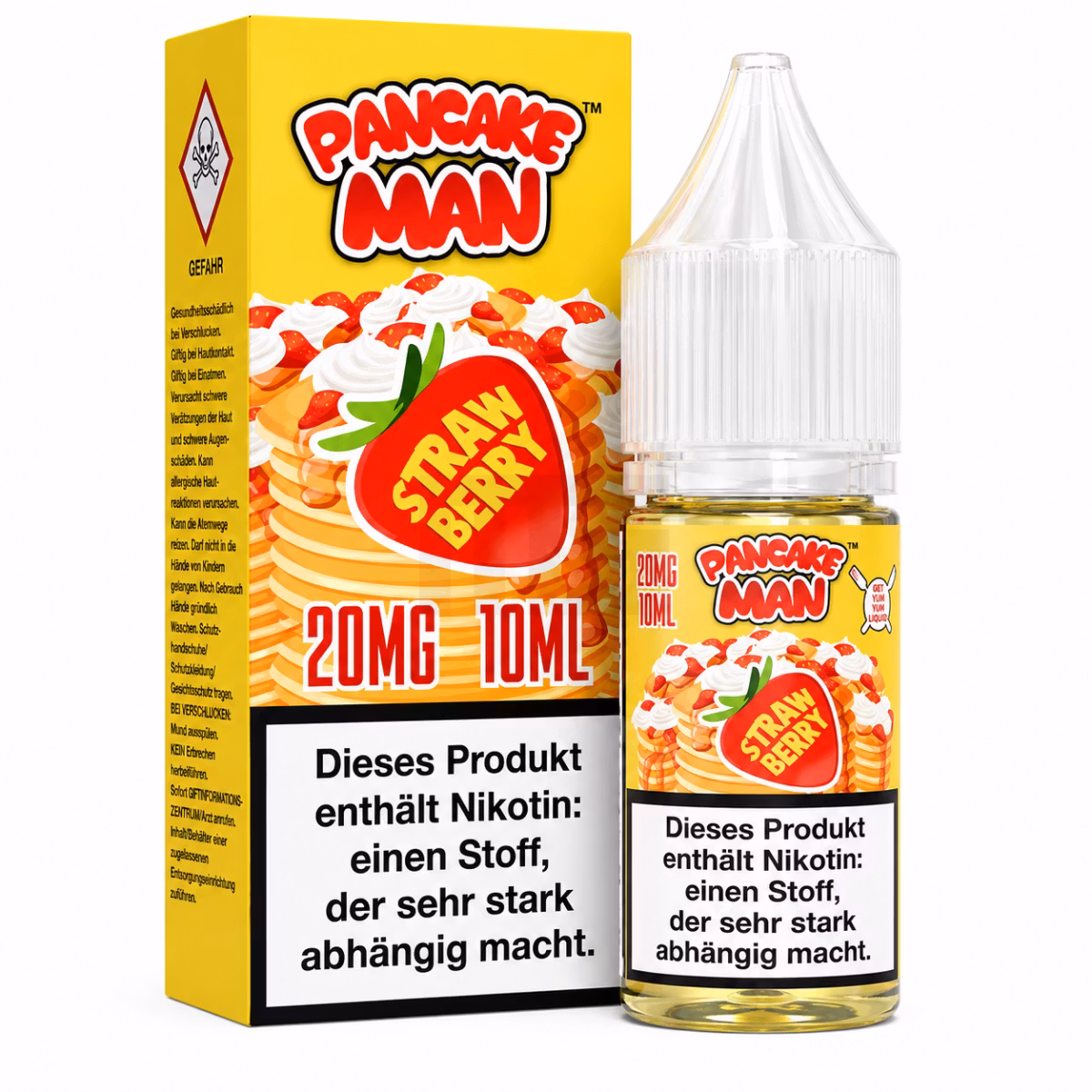 Pancake Man - Strawberry - Nikotinsalz-Liquids - 10ml - 20mg Pancake Man - Strawberry - Nikotinsalz-Liquids - 10ml - 20mg
