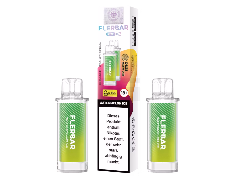 Flerbar - Prefilled Pod - 2ml - 2er Pack - Watermelon Ice Flerbar - Prefilled Pod - 2ml - 2er Pack - Watermelon Ice