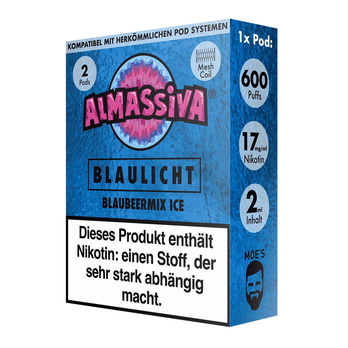 Al Massiva - Prefilled Pod - 2ml - 2er Pack - Blaulicht