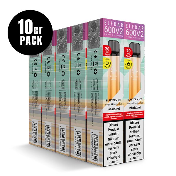 Elf Bar 600 V2 - Einweg E-Zigarette - Elfstorm Ice - 20mg