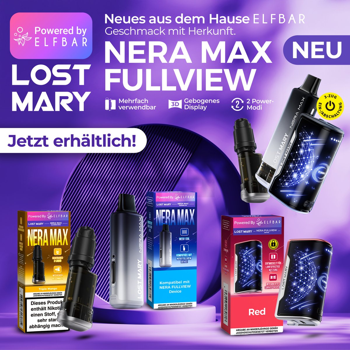 Lost Mary - Nera Max - Basisgerät - Purple Lost Mary - Nera Max - Basisgerät - Purple