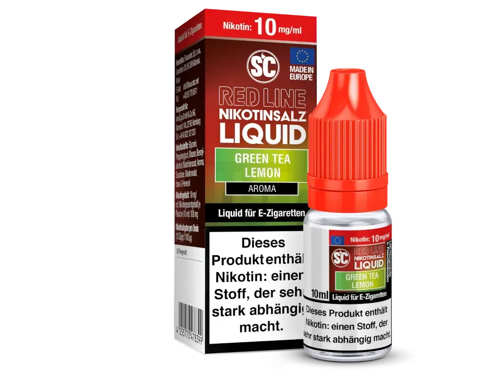 SC Red Line - Nikotinsalzliquid - 10ml - 10mg - Green Tea Lemon SC Red Line - Nikotinsalzliquid - 10ml - 10mg - Green Tea Lemon